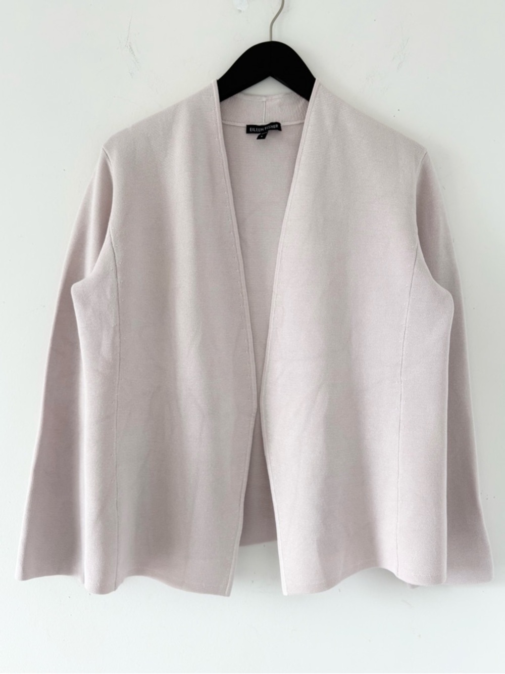 Eileen Fisher Open-Front  Silk Cotton Cardigan